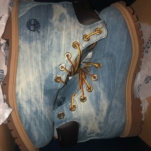 Jimmy Jazz x 21 Savage Denim Timberlands 6y/W8
